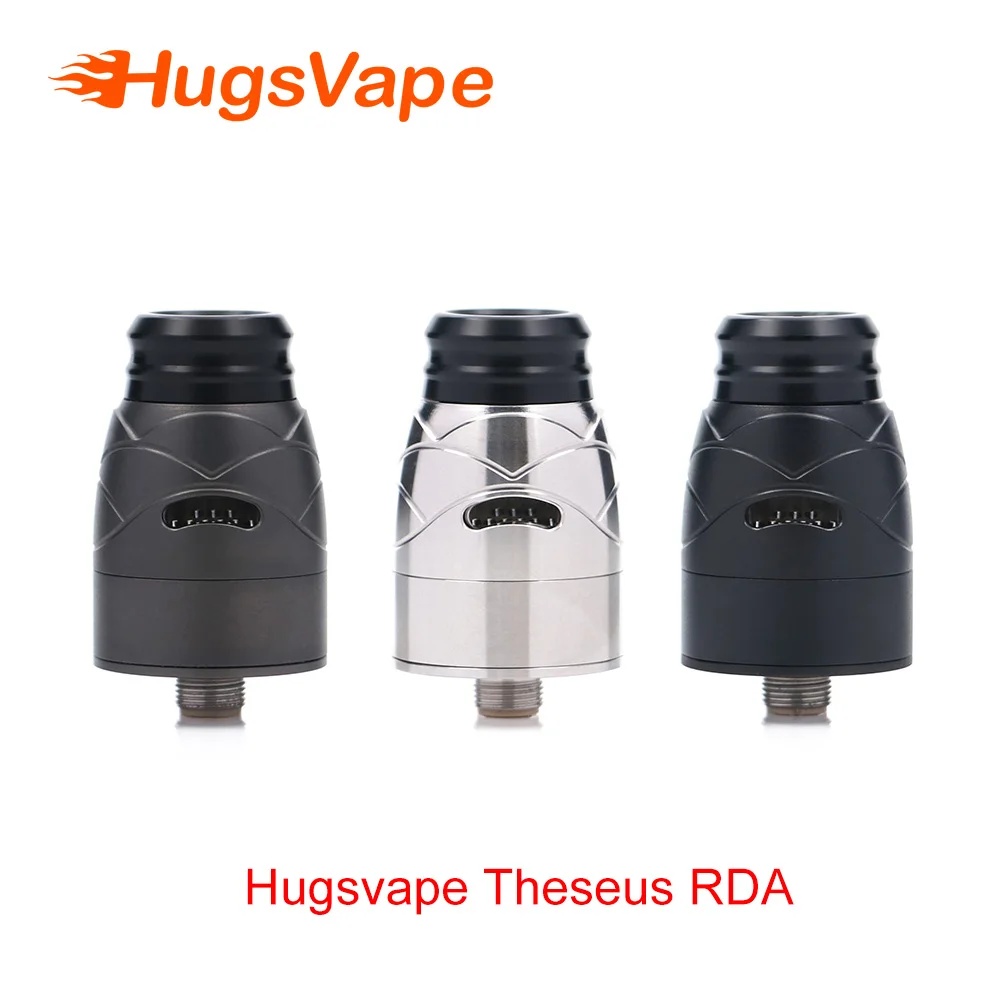 

Newest Hugsvape Theseus RDA atomizer easy single coil build deck rda 22mm support Squonker mod vs goon rda for Novo mod