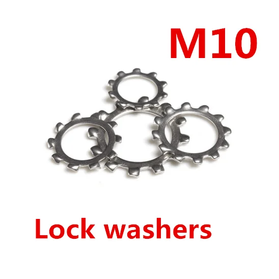304 stainless steel washer external teeth lock washers washers M10
