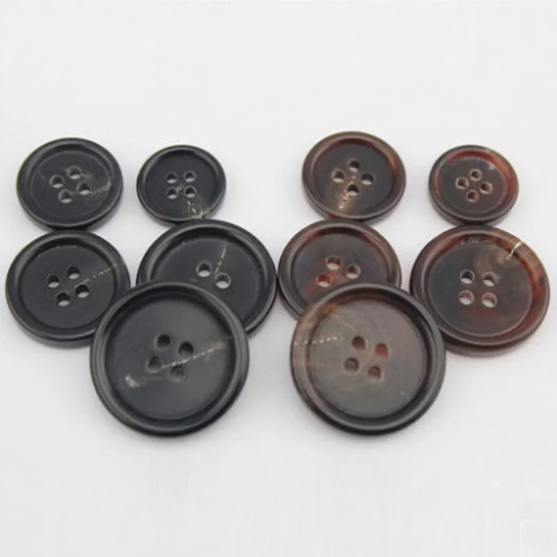 

18Piece/Lots Light weight Horns Buttons Eco-friendly Cattle Angle Buckle Fine-edged Coat Casual Suit Leather Hand-made Buttons