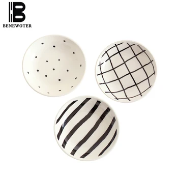 

Japanese-style Ceramic Sauce Bowls Home Kitchen Tableware Accessories Hand Painted Creative Pattern Seasoning Small Dish Weidies