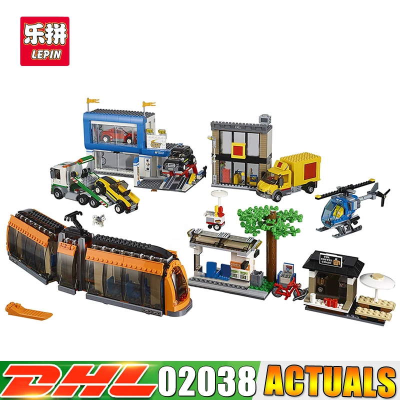 

Lepin 02038 1767Pcs Geuine City Series The City Square Set kids Educational Building Blocks Bricks Compatible legoings 60097