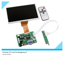 9”Inches LCD Display Raspberry Pi LCD Display Screen TFT Monitor AT090TN12 with HDMI VGA Input Driver Board Controller