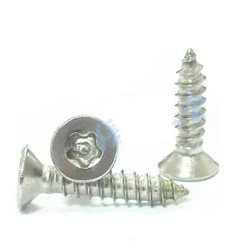 

M4x(10-25mm Length) self-tapping screws five star bolt countersunk head security flat bolts High Quality