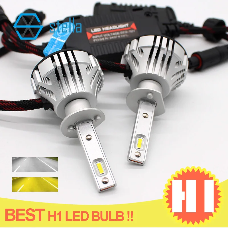 2 шт. лучшие H1 Светодиодная лампа головного света яркий h1 авто фары на рынке 12 V 6500 K