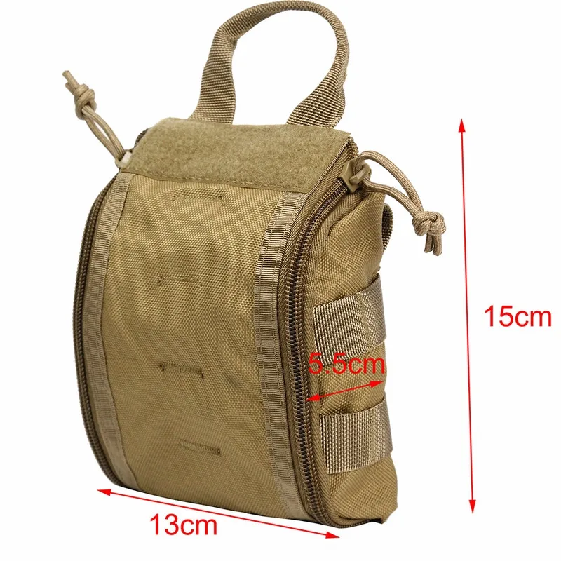 1000D Molle Sports Pouch Hunting Waist Bag Pack Tactical Military EDC Utility Tool Bag Medical First Aid Pouch Survival Gear