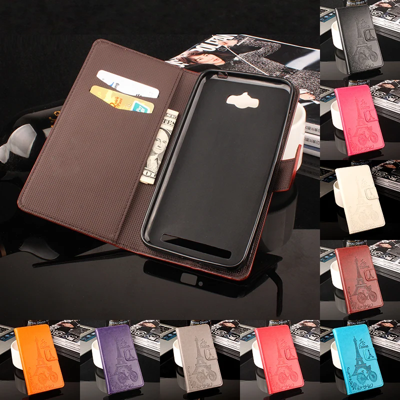 

Luxury PU Leather Case Cover for ASUS Zenfone Max/ZC550KL Flip Book Stand 3D Retro Eiffel Tower Phone Bag Coque