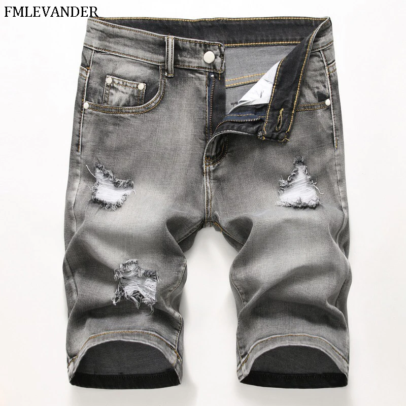 short ripped jeans mens