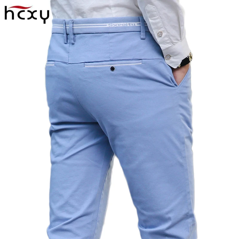 

2018 four seasons new men's business casual pants men's cotton slim twill cotton fashion pants men's brand clothing