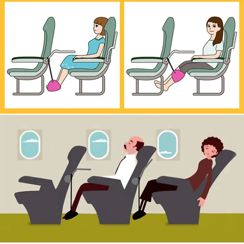 Портативная подставка для ног Flight Carry-on Foot Rest подушки для путешествий нога гамак самолет подножка Сделано с премиум пены памяти 4,446