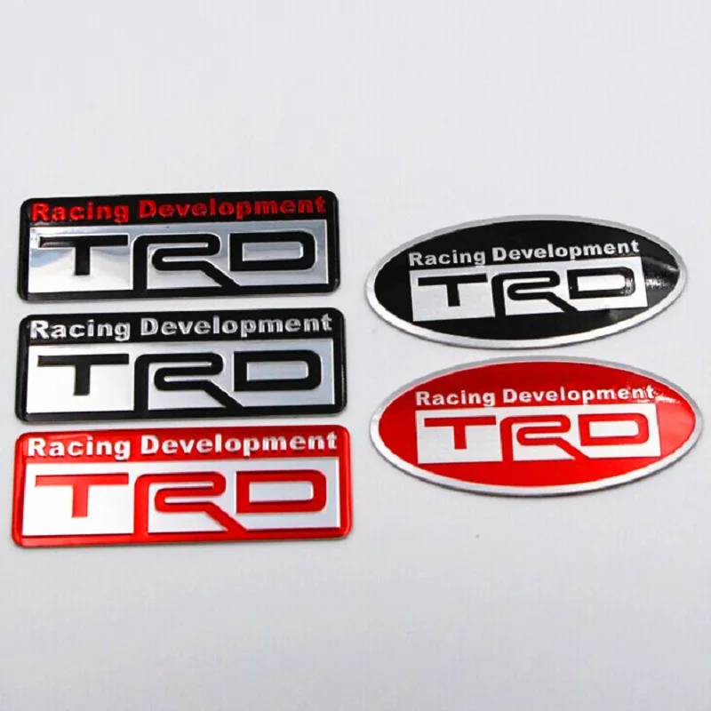 

1PCS 8cm Auto Car Styling 3D Racing Development TRD Sticker Emblem Decal for Toyota Car Tail Fender Exterior Body Decoration