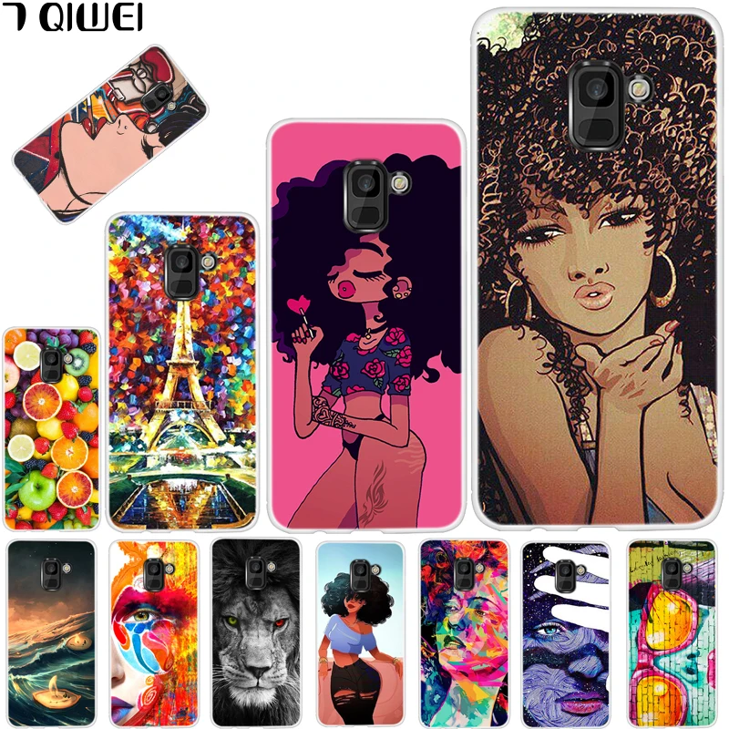 

For Samsung Galaxy A8 2018 Case Silicone Soft TPU Back Cover For Samsung Galaxy A8 Plus 2018 A8Plus A 8 + 8A Girl Cool Coque
