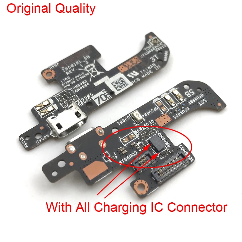 

Original Mic Dock Charger Connector Board For Asus Zenfone Live ZB501KL USB Charging Port Flex Cable Replacement