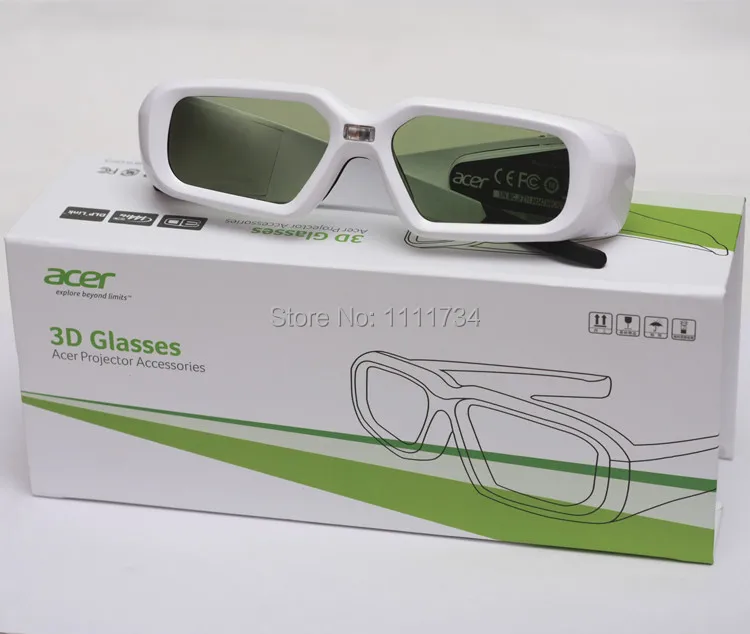 Оригинальные 3d очки e3w Acer 6510/342 DLP-LINK проектор стереоскопического 3D затвором для Acer
