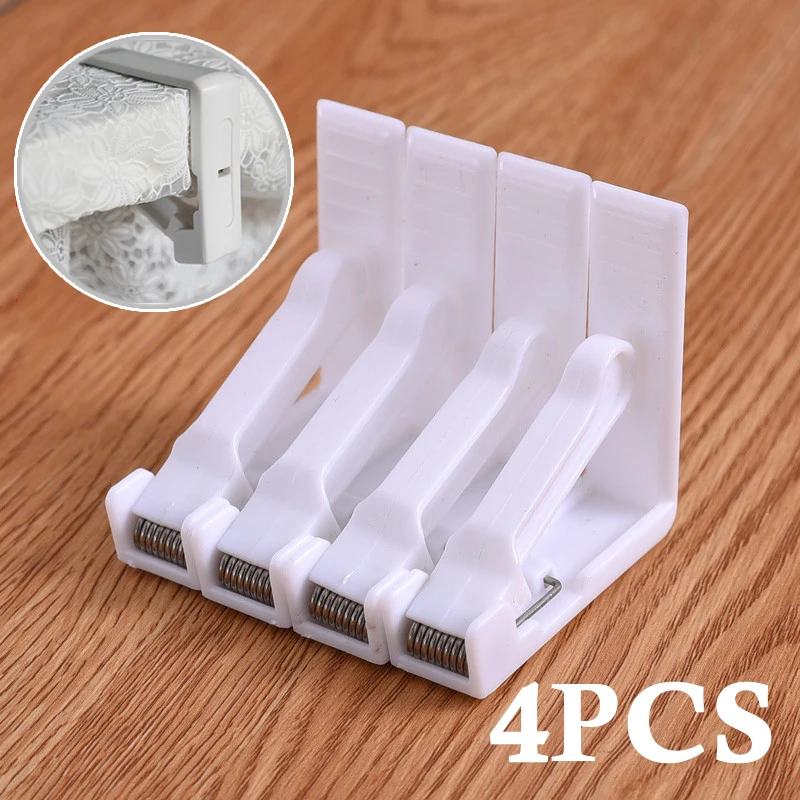 

4pcs Tablecloth Clip Desk Skirt Cover Hotel Restaurant Party Wedding Promenade Tablecloth Clamp Holder Home Decoration