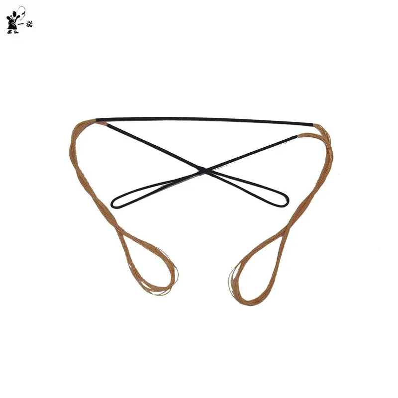 

Bowstring 10 strand made from brown tire cord made for bow and hunting bow strings
