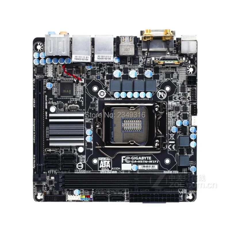 Для Gigabyte GA-H97N-WIFI оригинальная б/у настольная материнская плата H97N-WIFI H97 LGA 1150 i3 i5 i7 DDR3 16G Mini-ITX