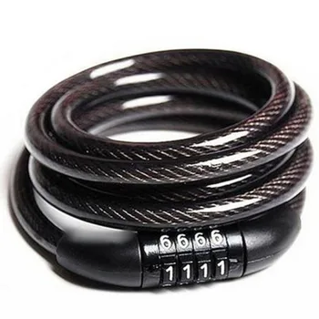 

Bike Lock 4 Digit Code Combination Bicycle Security Lock 1000 mm x 8 mm Steel Cable Spiral Bike Cycling Bicycle Lock