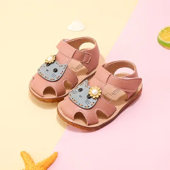 

Summer new 0-1-3 years old female baby toddler sandals soft bottom girls princess shoes Baotou sandals