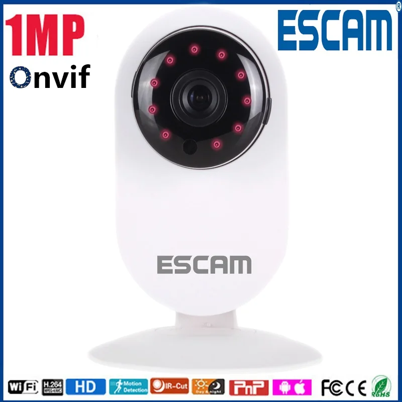  Mini Wireless IP Camera Support WIFI/ONVIF 2.0 Two Way Audio with Motion Detection 3.6mm Lens With P2P TF Card Slot Ant QF605 