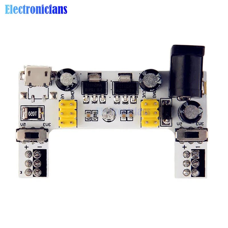 Макетная плата интерфейса Micro USB MB102 модуль питания постоянного тока 7 12 В с 2