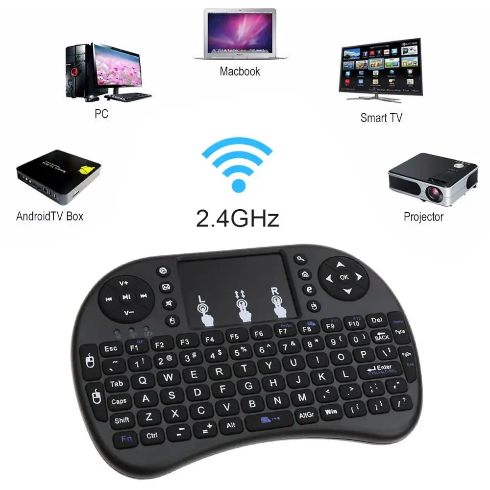 Keyboard 2.4GHz Wireless Keyboard English & Russian Gaming Keyboard Air Mouse Fly Mouse Gamepad Teclado For PC TV Teclado Gamer