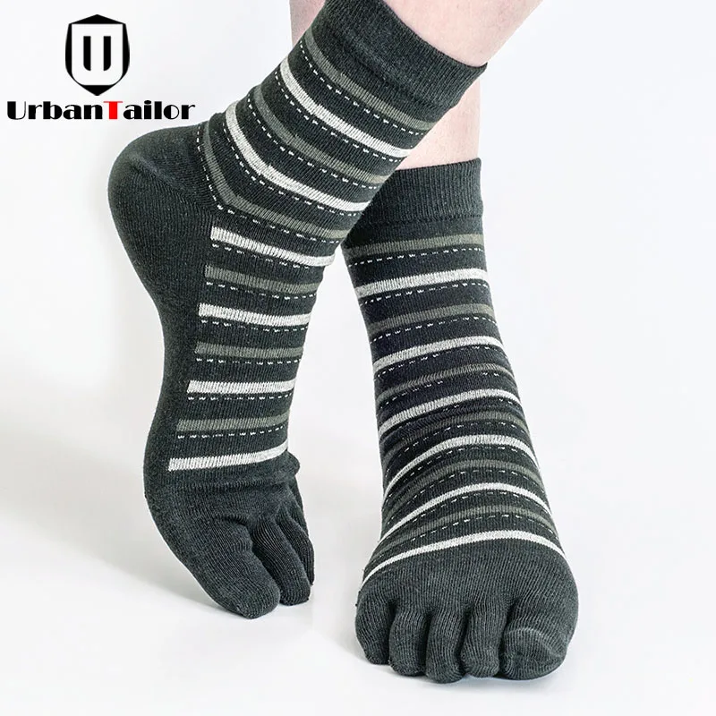 Sale Brand Men Five Toe Fashion Socks Male Casual Combed Cotton Funny
