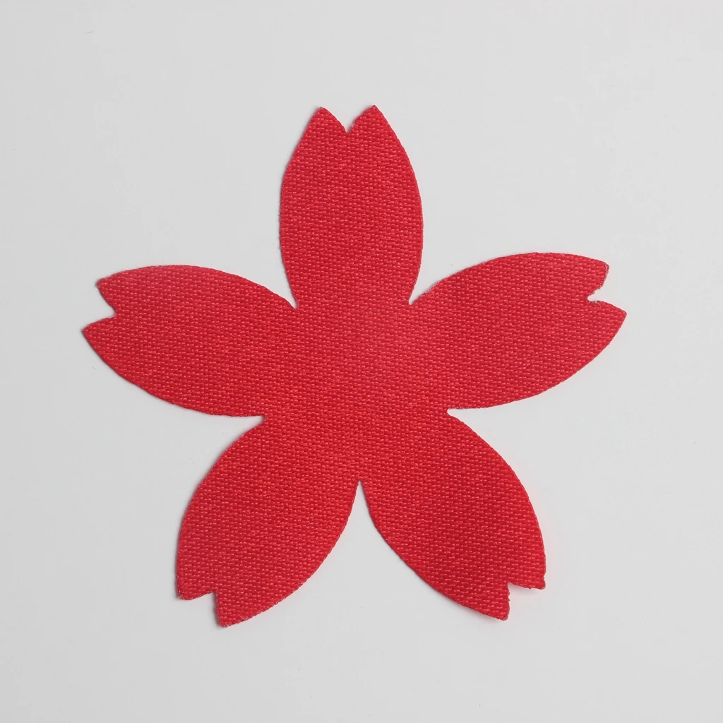 100pcs Cut Out Satin Drill Fabric Flower Pieces for DIY Wedding Bridal Craft 4cm