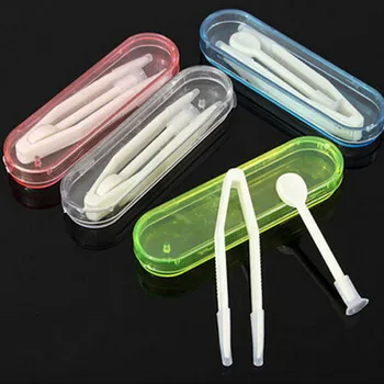 

1 set High Quality New Contact Lens Inserter Remover Soft Tip Tweezer Case Random Send