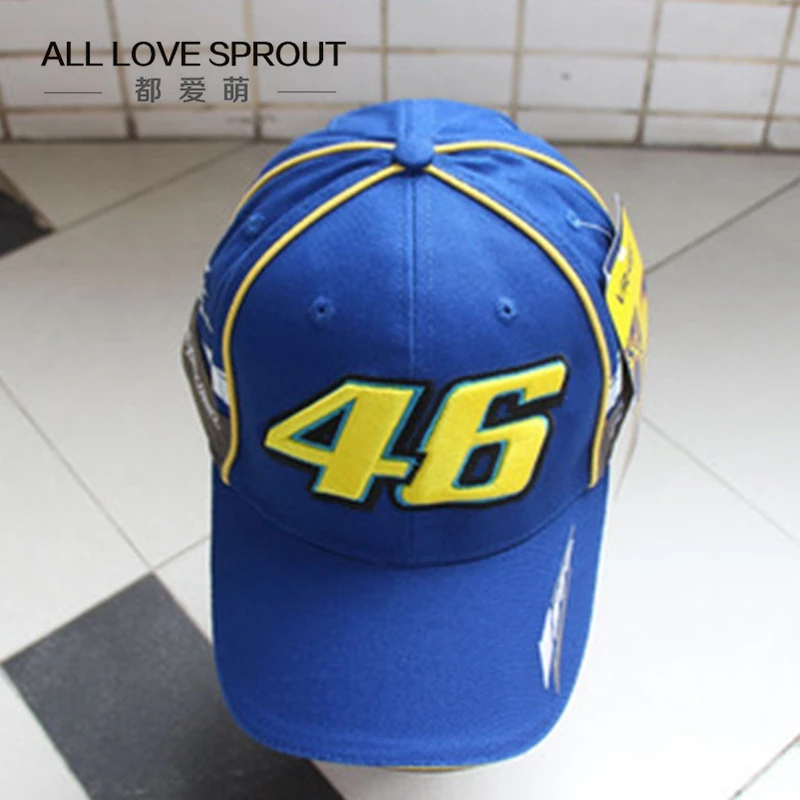 2017 NEW blue  hat cap  moto gp  46  moto racing  baseball cap hat adjustable casual trucket hat
