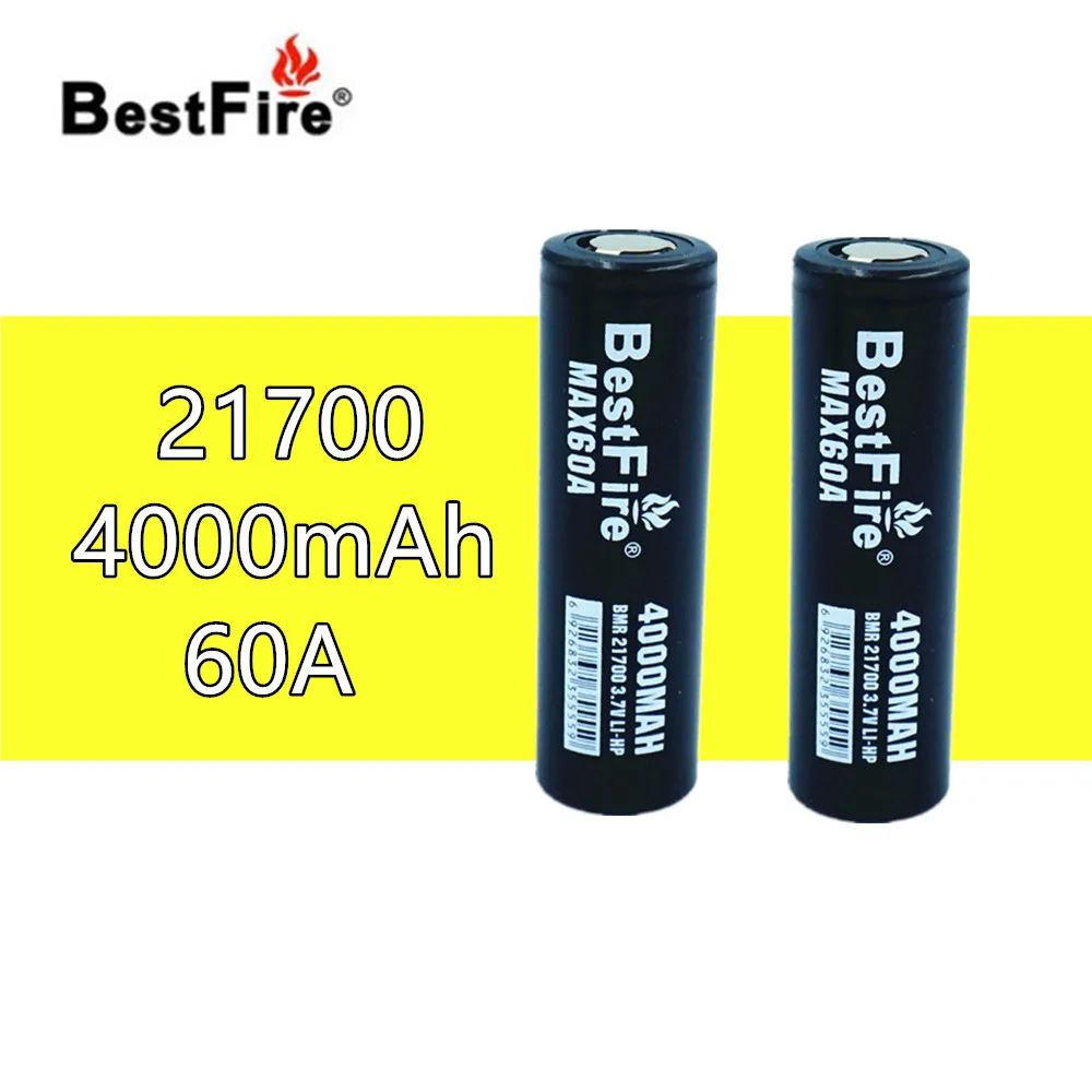 2 шт. Bestfire 21700 4000 мАч 60A электронная сигарета Vape аккумуляторная батарея для Eleaf iStick