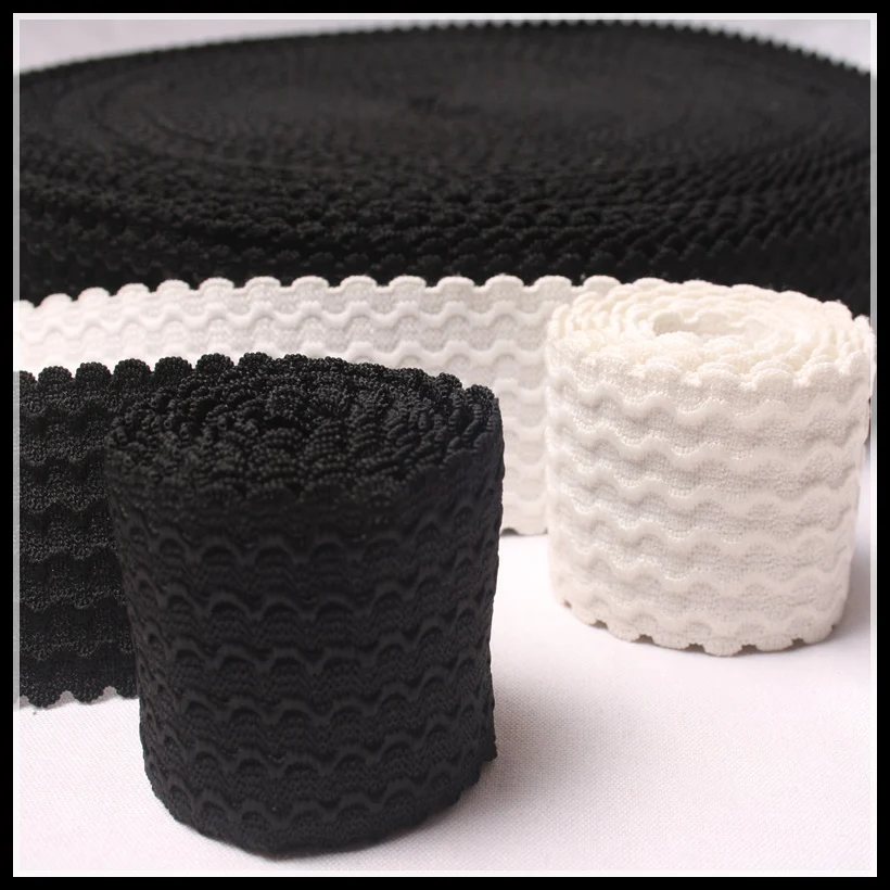 

6 yard / lot 60mm width Clothin elastic white black lace trim stretch net lace ribbon for Baby hair accessories sewing materials
