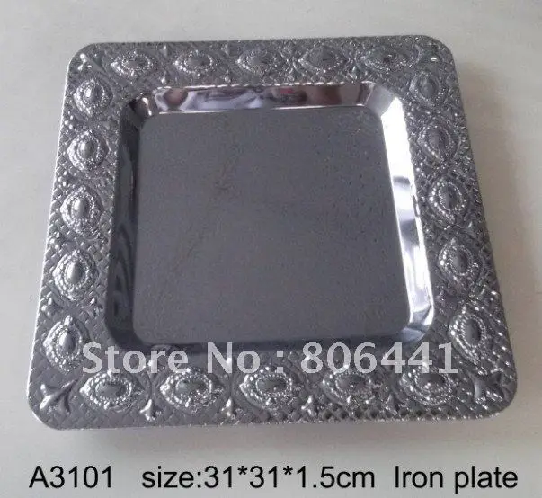 Metal square dinner plate 31cmin Dishes & Plates from Home & Garden on