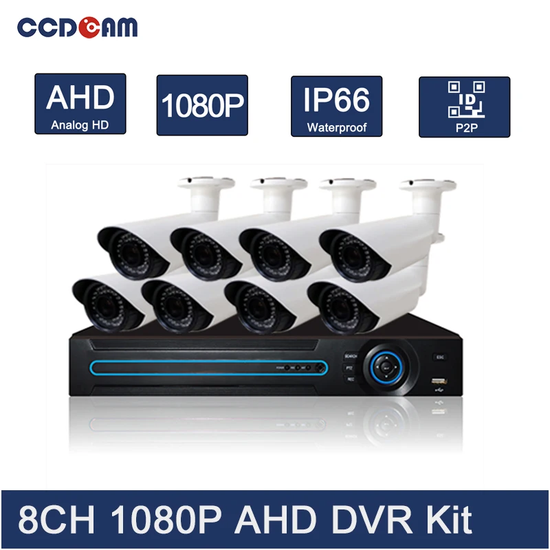 CCDCAM 8CH 1080P AHD DVR Kit Security CCTV System Full HD 2MP Camera with | Безопасность и защита