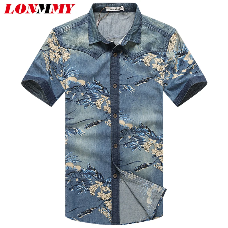 denim and flower mens shirts