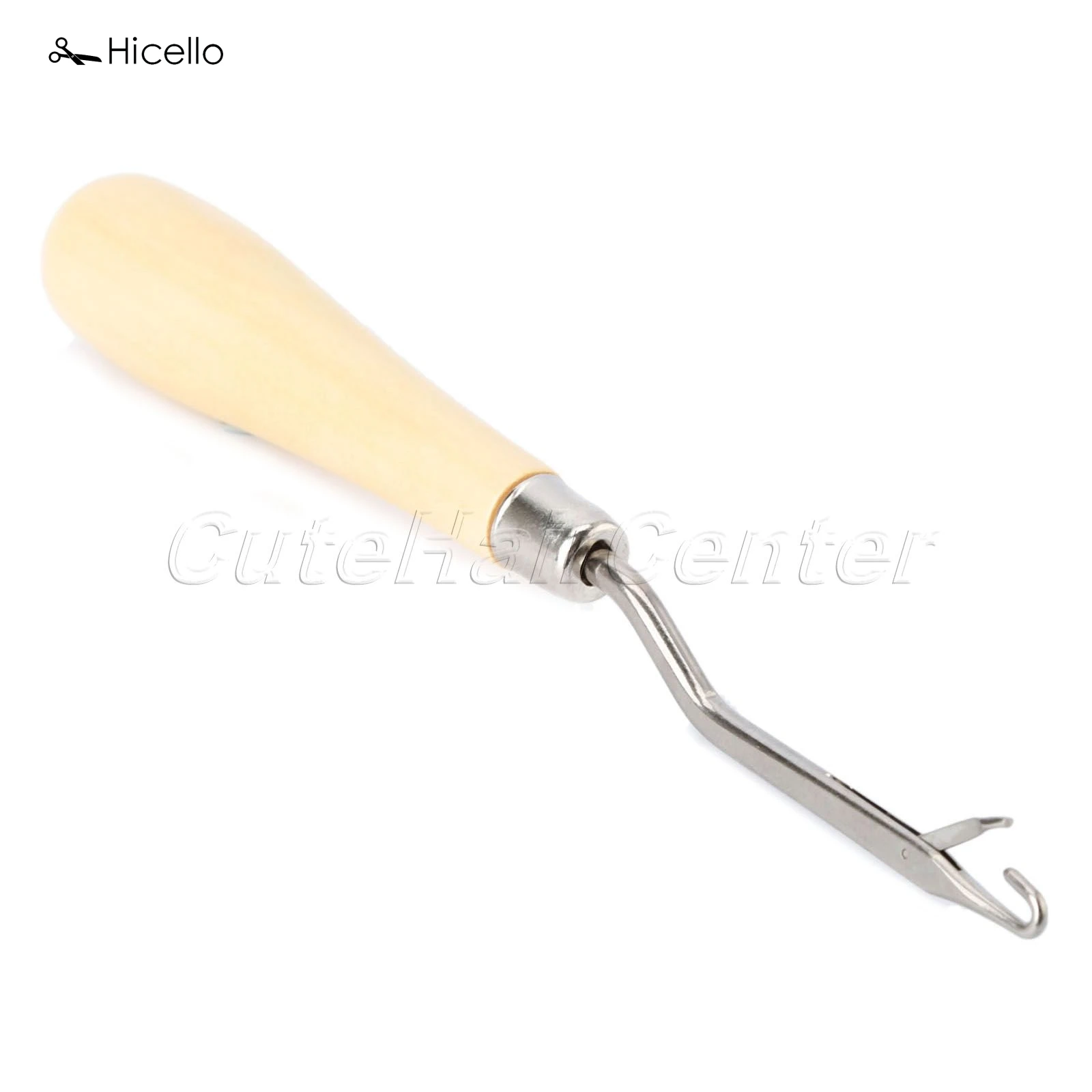 

Hicello 1pc Crochet Hook Latch Wood Handle Rug Lock Hair Weave Knitting Extensions Tool Carpets Making Latch Hook Craft Tool