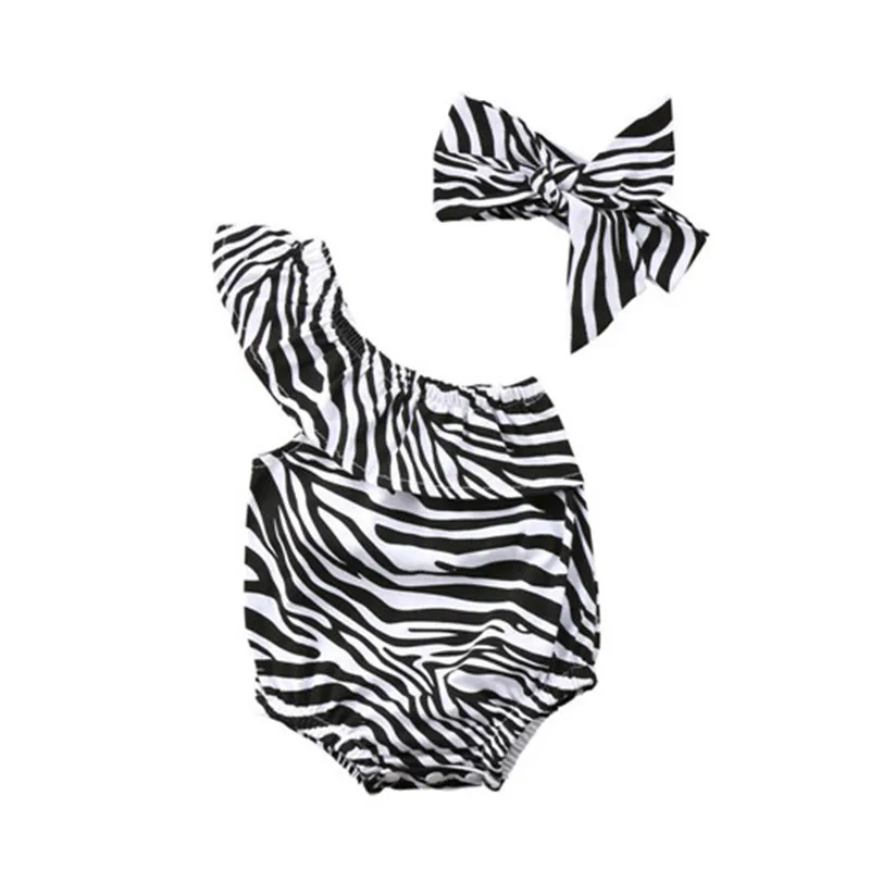 UK новорожденный девочек с открытыми плечами из хлопка Детский комбинезон с повязкой-бантом наряд одежда для малышей, одежда из хлопка для