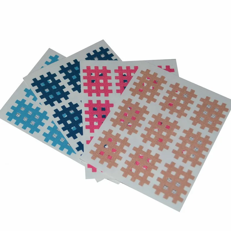 

(5sheets/lot) high quality Spiral Cross Kinesiology Tape Physical Therapy Cross Tape 2pcs 6pcs 9pcs/sheet cross Therapy tape
