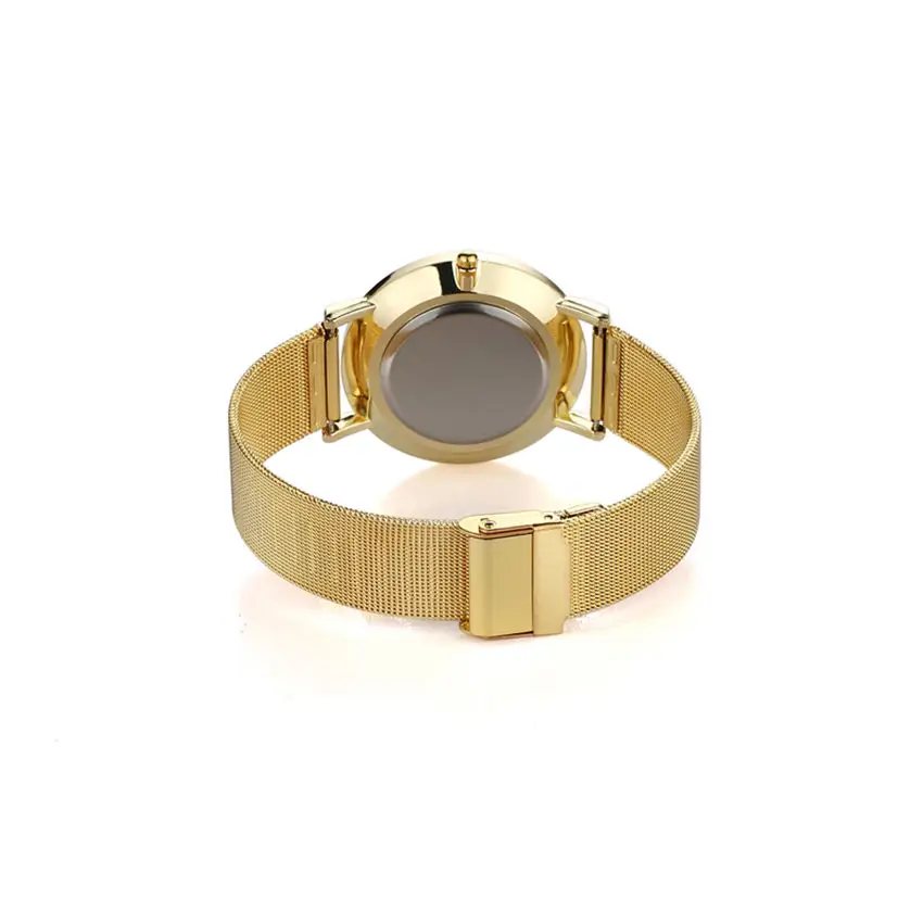 CTPOR Gold Watch Fashion Men Watches Adjustable Stainless Steel Watchband 40 mm Dial Ultra-thin Thickness Male Quartz Clock Man