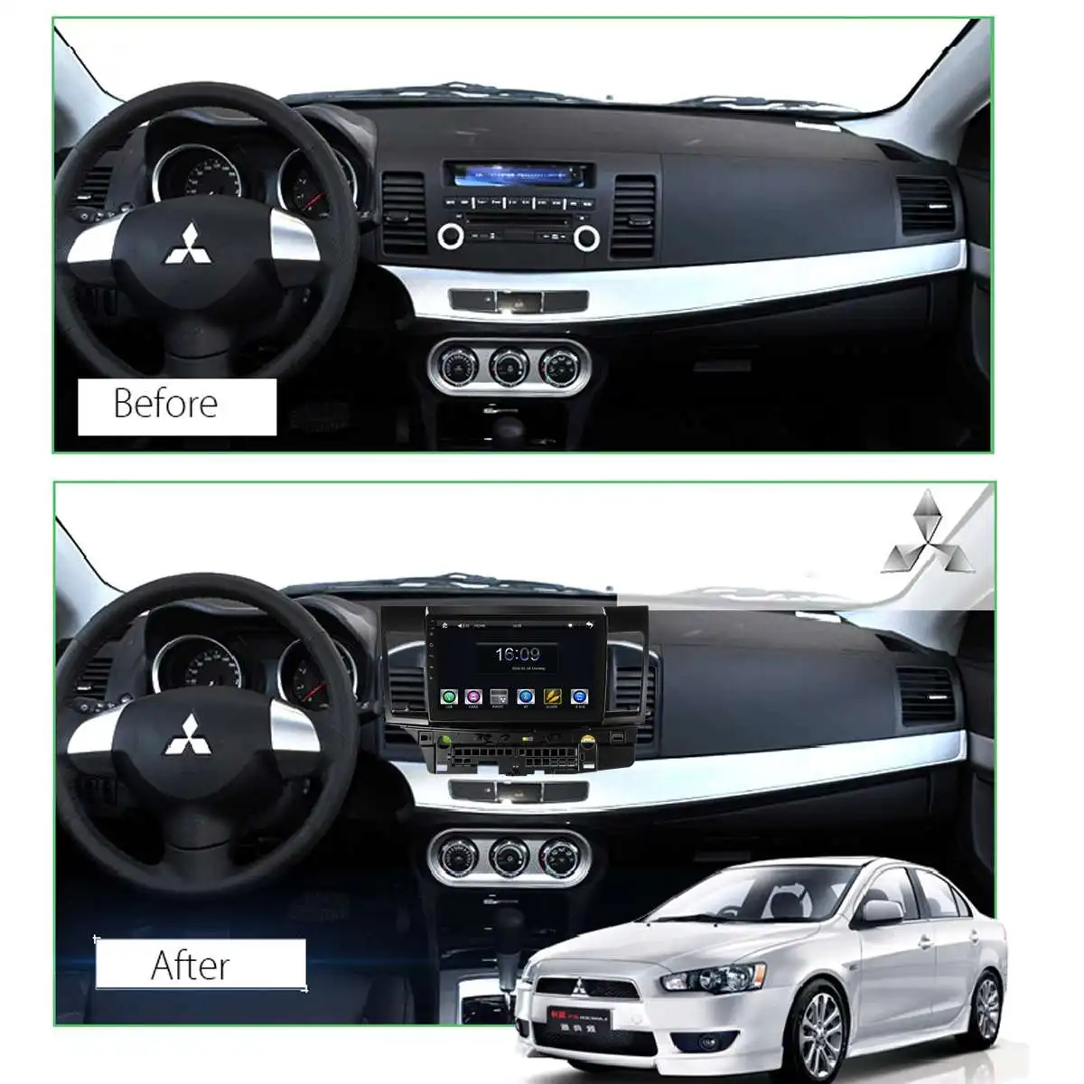 Discount 10.2 Inch Two-strand for Android 6.0 Car Media Player Car GPS MP5 MP3 Stereo Navigation Radio Player For Mitsubishi for Lancer 6