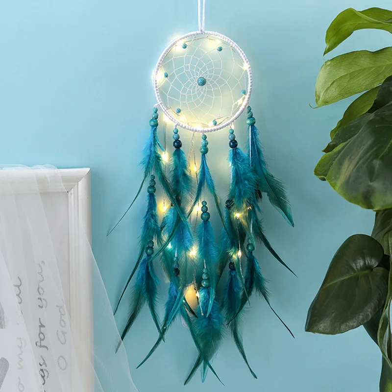 

Hot Dreamcatcher Traditional Feather Wall Hanging Home Decoration Wind Chimes Decor MDD88