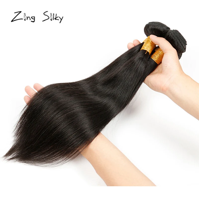 Zing шелковистые волосы бразильский прямо натуральные волосы 3 Связки прямые волосы необработанные пучки естественный цвет 8-30 дюймов волос