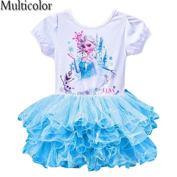 

Elsa Girls Cloth Dress Anna Girl's Dresses Princess Dress Party Dress For Baby Kids Queen Infant Costume Party Vestidos Clothes