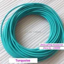 10 метров 2 ядра текстиль, коннекторов для электрических проводов, обшитая тканью кабель Бирюзовый Цвет шнур электропитания