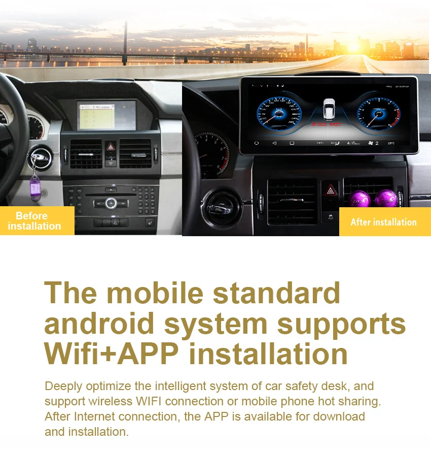 5 Koason Android 10.25 Super Big HD touch Screen Car GPS Multimedia Player for Mercedes BENZ GLK Class GLC 