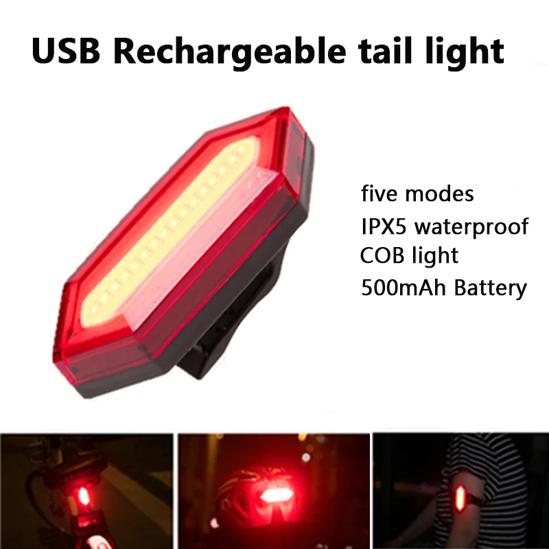 Cheap Dropshipping LED Rear Bike Light USB Rechargeable - Ultra Bright Powerful Safety Taillight, 5 Light Modes with One Touch Mount 2