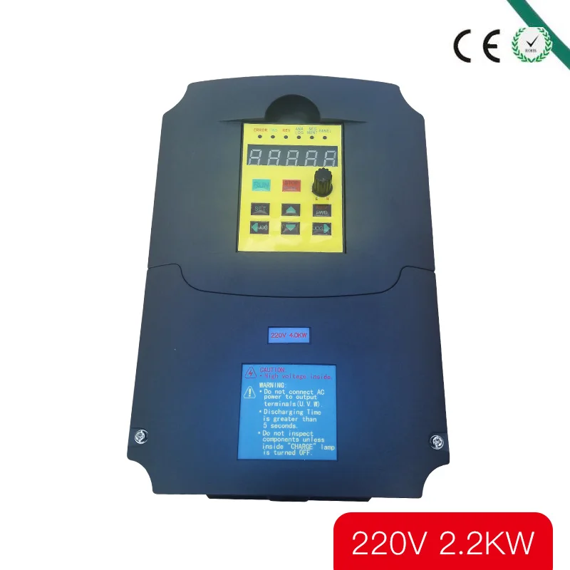 CE 220v 2.2kw 1HP or 3HP Input 3HP frequency inverter CNC Spindle motor speed control VFD Variable Frequency Drive VFD Inverter