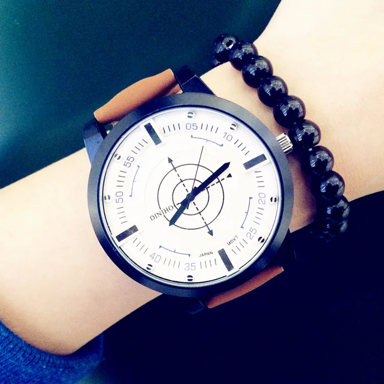 large dial tide strap hole breathable watch luxury brand men's Presents for men new Year gifts sports hours clock | Наручные часы