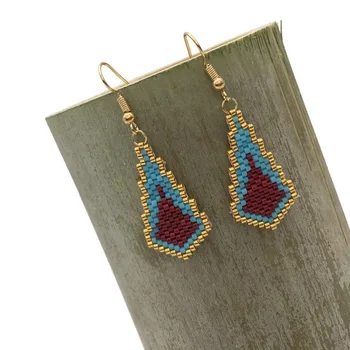 

MIYUKI woven earrings for women girls Birthday gifts fashion jewelry minimalist seed beads earrings handmade jewelry