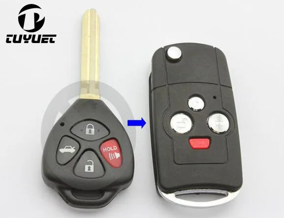 4 Buttons US Style Toyota Camry Modified key shell 4 button (7)