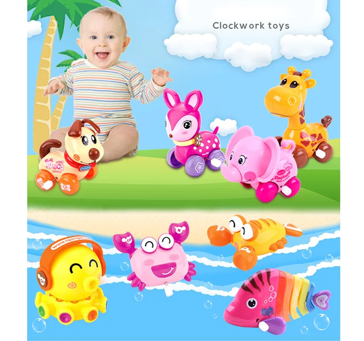 Baby Toys Cartoon Animal Wind Up Toys Clockwork Classic Toy Newborn Kid Funny Toy Gifts Children Educational NSV775